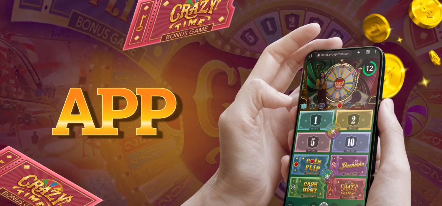 Playing Crazy Time via Mobile App