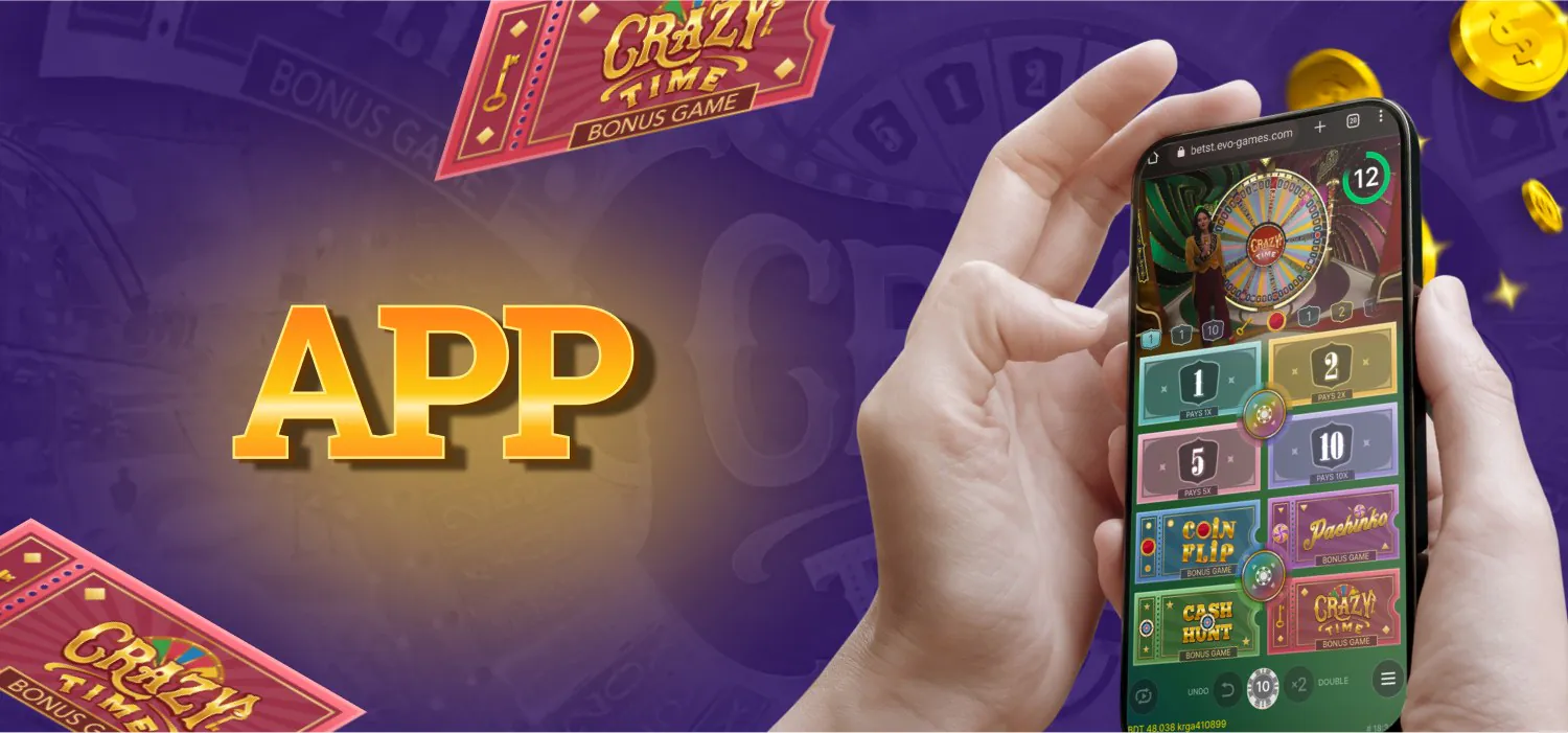 mobile app for Crazy Time at Nagad88